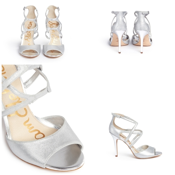 Sam Edelman Aeryn strappy silver sandals size 7.5 - Picture 1 of 7